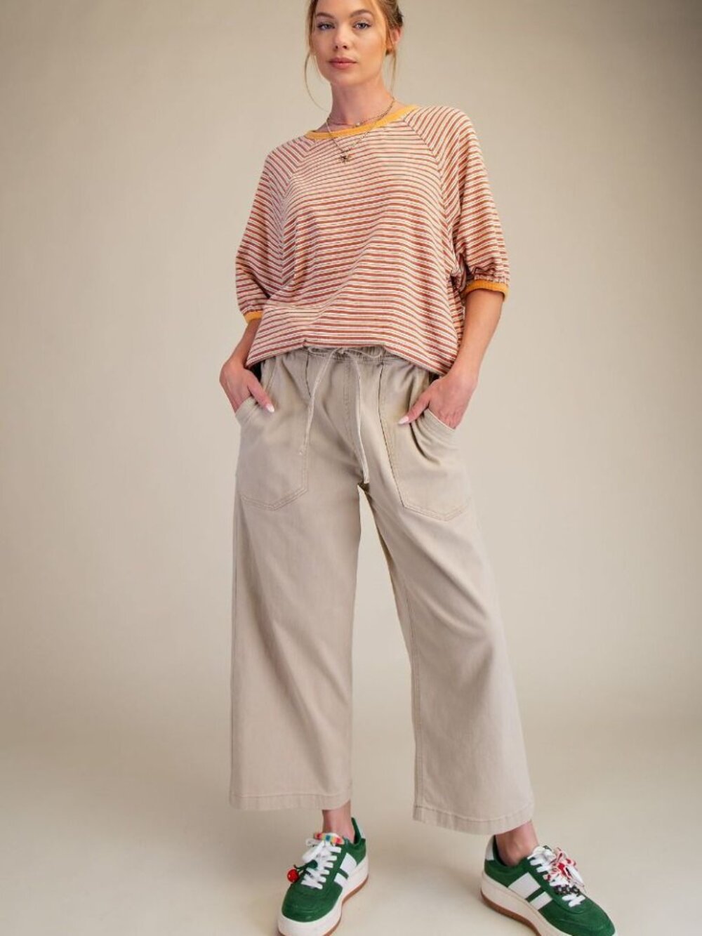 EASEL WASHED STRETCH TWILL PANTS 98% COTTON 2% SPANDEX